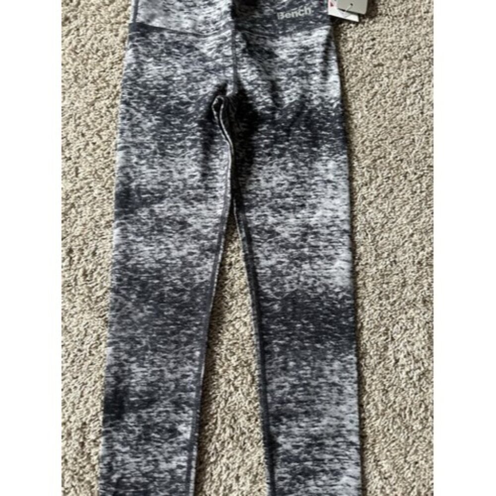 Bench Womens Neutral Grey Black Ankle Leggings Mid Rise Athletic Pull On Size XS - Picture 4 of 12